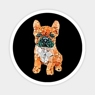 French bulldog, color polygonal 1 Magnet